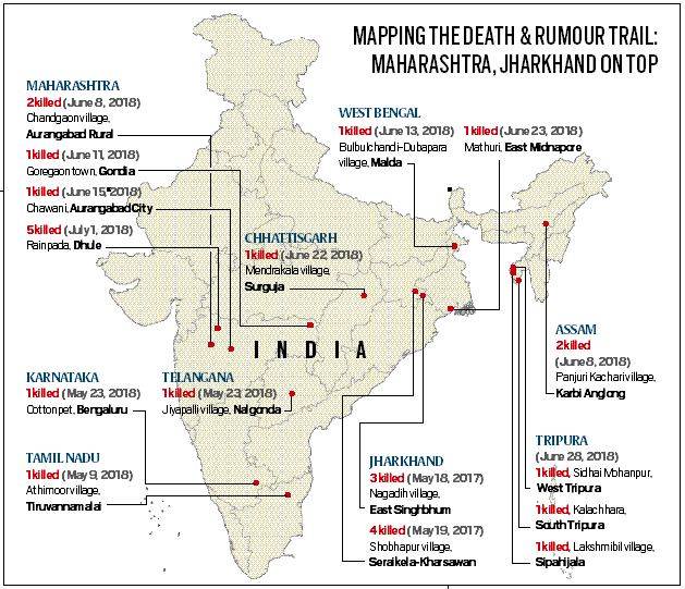 Murderous mob — Nine states, 27 killings, one year: And a pattern to ...