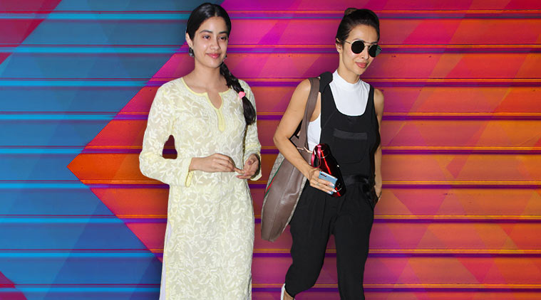 malaika arora, janhvi kapoor, malaika arora airport looks, malaika arora fashion, malaika arora best looks, janhvi kapoor airport looks, janhvi kapoor ethnic look, indian express