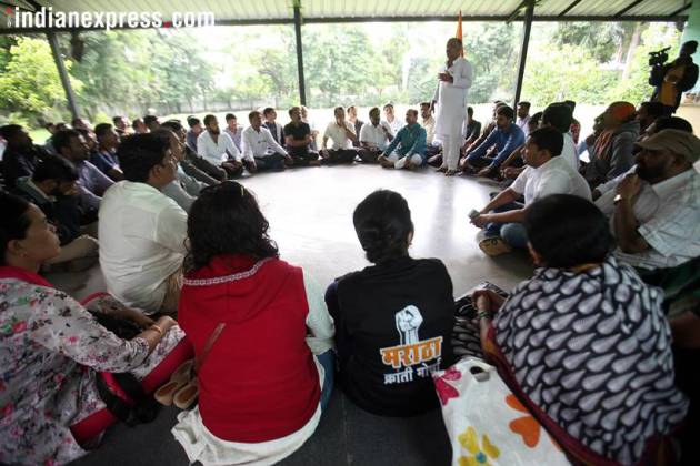 Marathas intensify protest for reservation on second day
