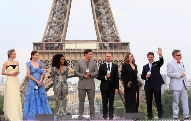 mission impossible fallout cast at the world premiere of the film in paris