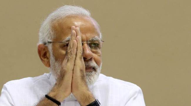 Prime Minister Narendra Modi gives award to young achievers at Y4D Foundation New India Conclave at Vigyan Bhavan in New Delhi on Monday. Express Photo By Amit Mehra 16 July 2018