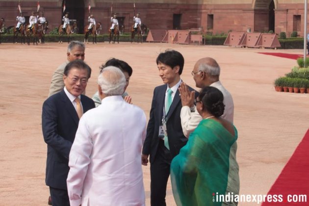 South Korea President accorded ceremonial welcome at Rashtrapati Bhawan