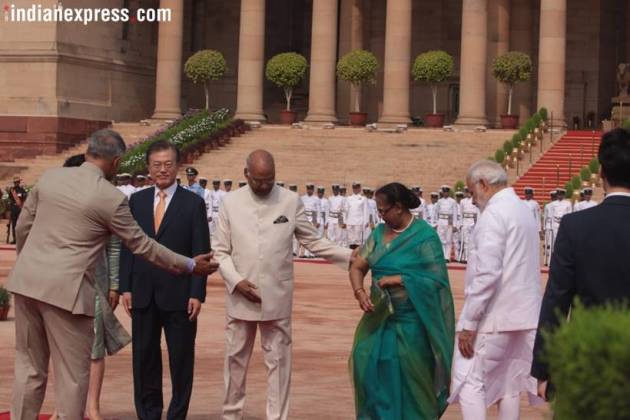 South Korea President accorded ceremonial welcome at Rashtrapati Bhawan