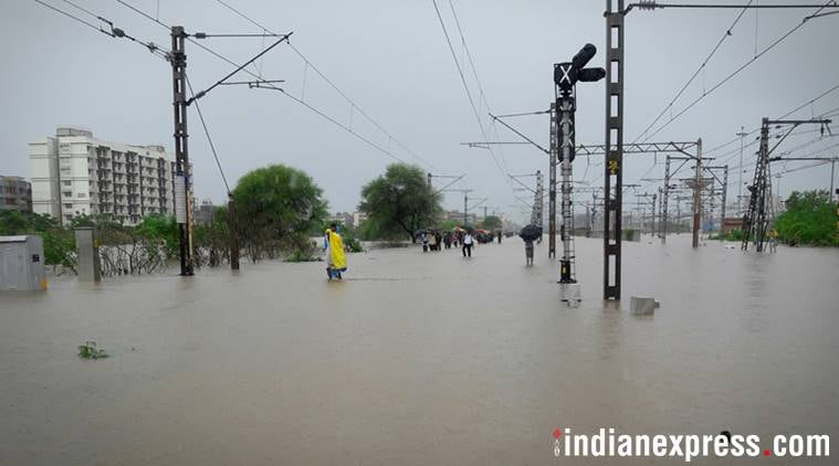 Mumbai rains highlights: Trains, flights cancelled as city struggles with water logging