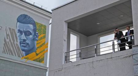 Neymar, Neymar news, Neymar updates, Kazan's mural artists`, Cristiano Ronaldo, Lionel Messi, sports news, football, Indian Express