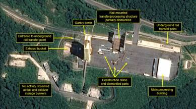 denuclearisation, North Korea, Sohae Satellite Launching Station, first step towards denuclearisation, US, US North Korea summit, Kim Jong Un, Donald Trump, North Korea denuclearisation, World News, Indian Express