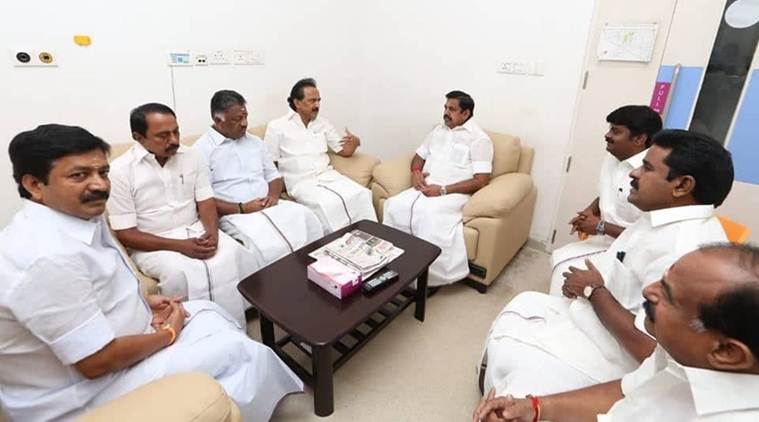 Image result for Tamilnadu CM Edappadi said DMK Chief is better, recovering well
