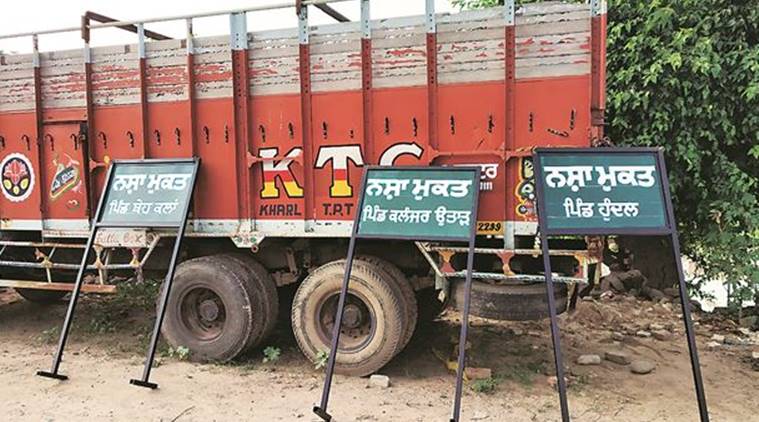 drugs problem in punjab, drug free villagesm, drug enforcement, drug smugglers, smuggling of drugs, ounjab news, indian express