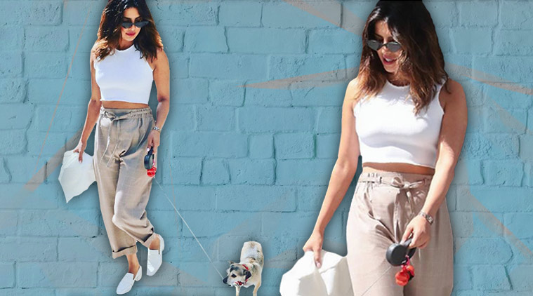 Sun Kissed Priyanka Chopra Steps Out In Style With Her Pet Pup Lifestyle News The Indian Express
