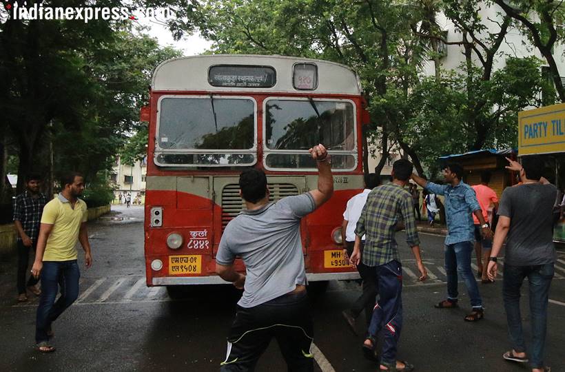This is the violence that led to Maratha outfits withdrawing quota stir