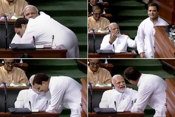 Rahul Gandhi Modi embrace in Parliament ushered spontaneity into stuffy corridors of power 