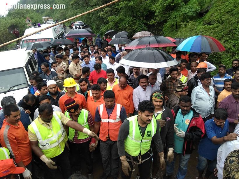 raigad bus accident, bus accident raigad, ndrf, Dr Balasaheb Sawant Konkan Agriculture University, agriculture university bus accident, maharashtra news