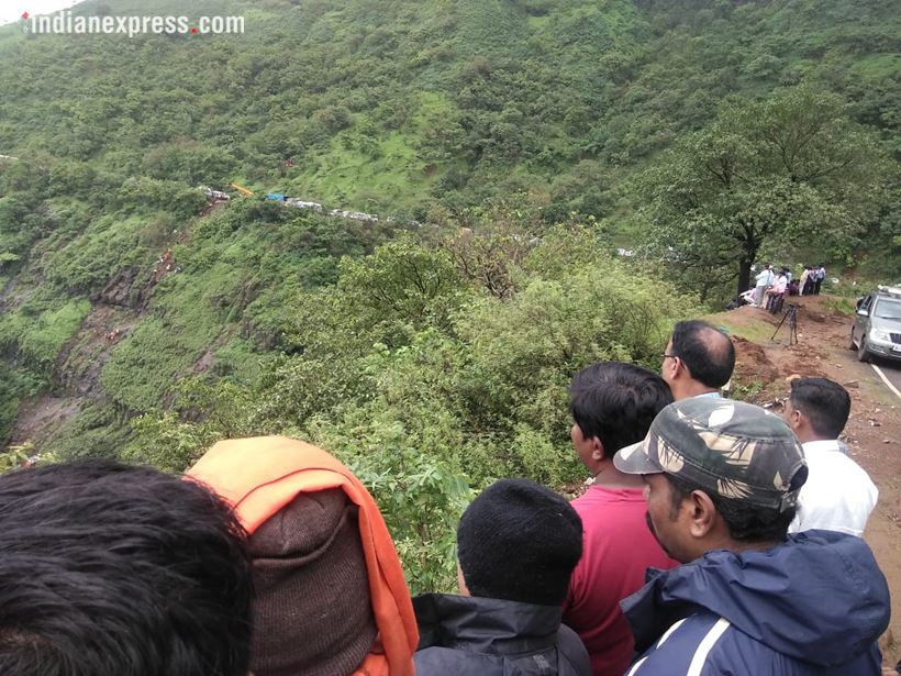raigad bus accident, bus accident raigad, ndrf, Dr Balasaheb Sawant Konkan Agriculture University, agriculture university bus accident, maharashtra news