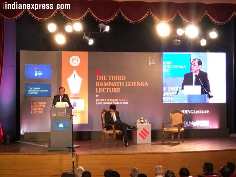 Justice Gogoi at third Ramnath Goenka Memorial Lecture: 'Judiciary needs to be more pro-active'