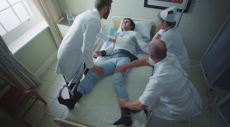 sanju ranbir kapoor drugs scene