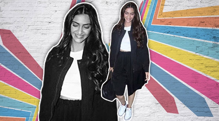 sonam kapoor, sonam kapoor airport look, sonam kapoor travel wear, sonam kapoor updates, sonam kapoor latest news, sonam kapoor latest pics, celeb fashion, bollywood fashion, indian express, indian express news