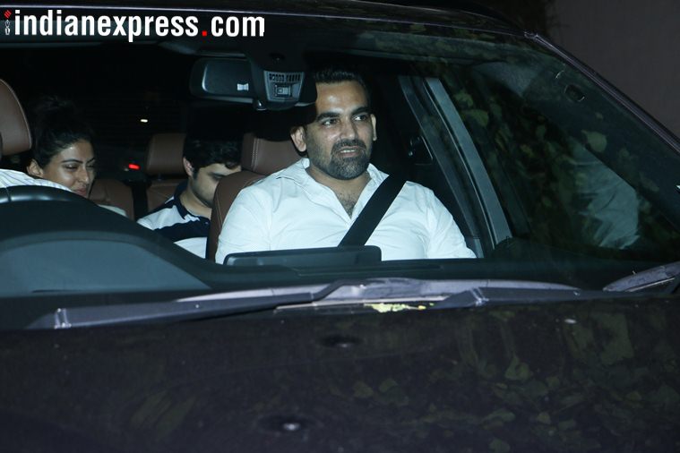 zaheer khan, sagarika ghatge at soorma screening
