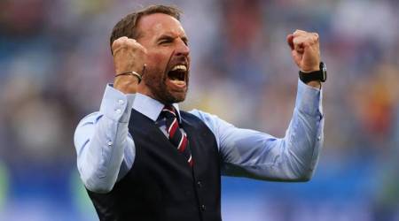 Soccer Football - World Cup - Quarter Final - Sweden vs England - Samara Arena, Samara, Russia - July 7, 2018  England manager Gareth Southgate celebrates after the match   REUTERS/Lee Smith