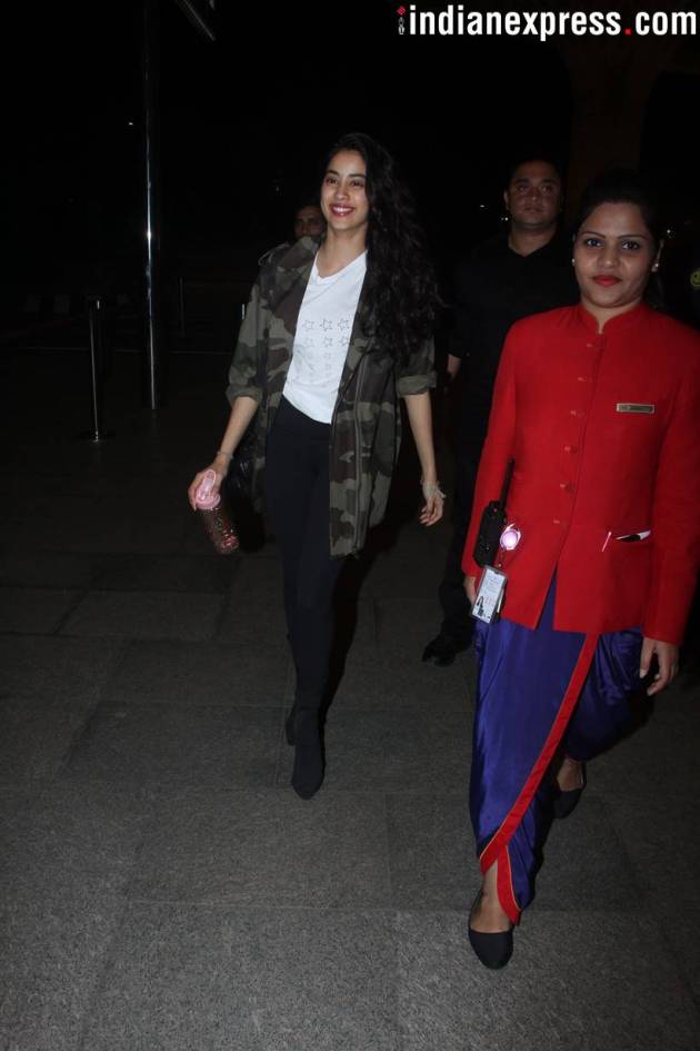 Dhadak star Janhvi Kapoor was also spotted at the airport.