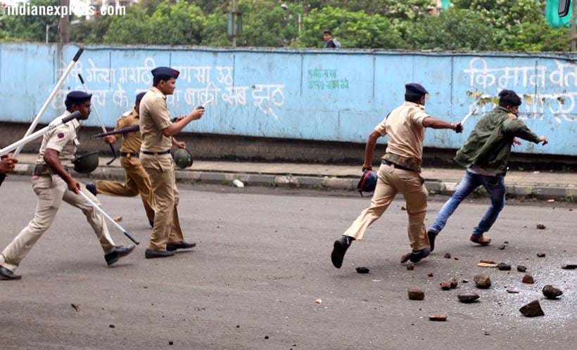 This is the violence that led to Maratha outfits withdrawing quota stir