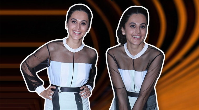 taapsee pannu, taapsee pannu quirky fashion, taapsee pannu sheer dress, taapsee pannu soorma promotion, indian express, indian express news