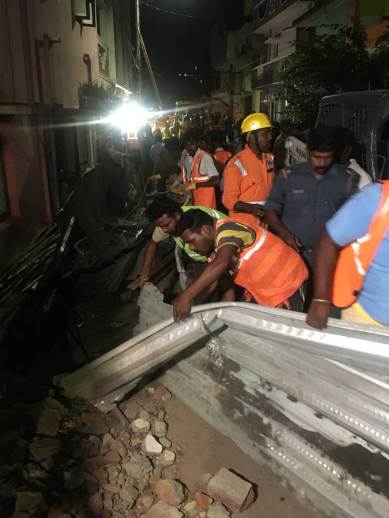 Chennai: An under-construction building collapsed in Kandanchavadi area of Chennai, leaving 17 people injured.