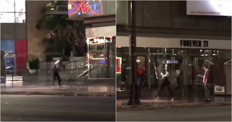 donald trump, trump hollywood star, trump hollywood star destroyed, trump star vandalised, trump star broken video, trump hollywood star vandalism video, indian express, viral videos