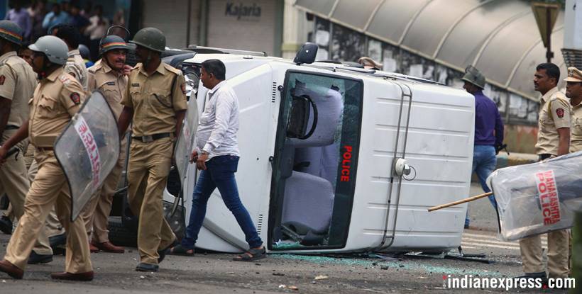 This is the violence that led to Maratha outfits withdrawing quota stir