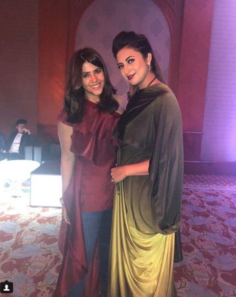 ekta kapoor and divyanka tripathi celebrate Yeh Hai Mohabbatein success
