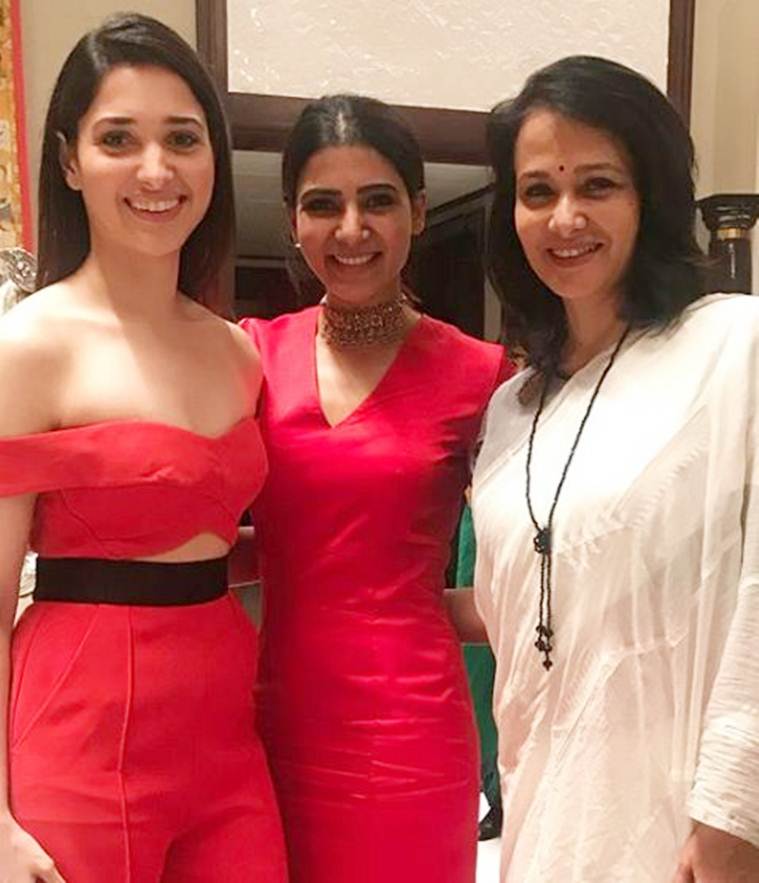 Tamannaah Bhatia with samantha and amala akkineni