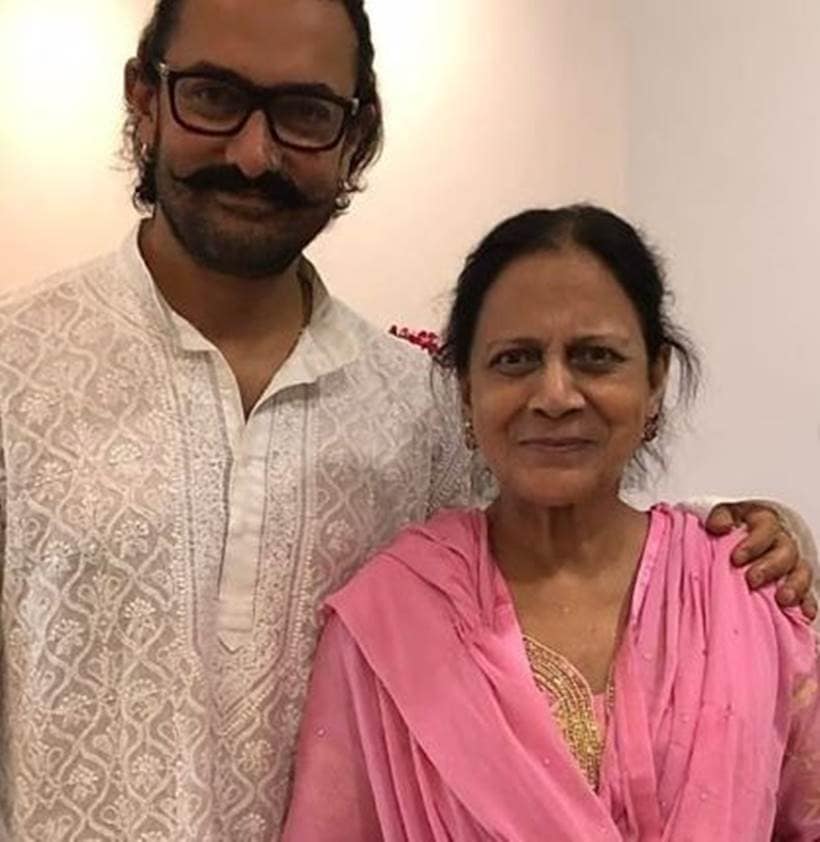 aamir khan with mother