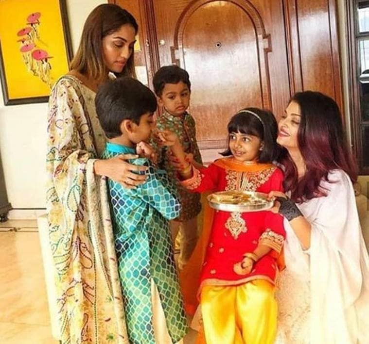 aaradhya bachchan rakhi celebration 