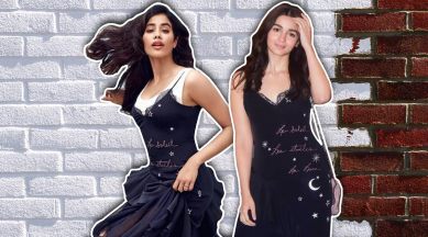 Alia Bhatt, Alia Bhatt black dress, Janhvi Kapoor black dress, vogue photoshoot