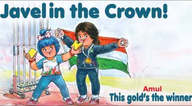 asian games 2018, asian games neeraj chopra, neeraj chopra asian games, amul cartoon, neeraj chopra asian games 2018, sports news, indian express