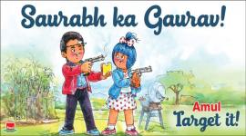 asian games 2018, asian games india, asian games gold, Saurabh Chaudhary asian games, Saurabh Chaudhary shooting, amul cartoon, amul latest topical, viral news, indian express