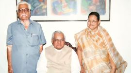 An album photo of the Beriwalas with Vajpayee. (Express photo/Partha Paul)