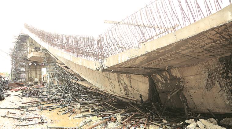Uttar Pradesh: Flyover collapses in Basti, three injured | Cities News