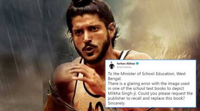milkha singh, farhan akhtar, bhaag milkha bhaag, bengal tiger, the flying sikh, who is milkha singh, bengal textbook, bengal text book mistake, indian express, indian express news