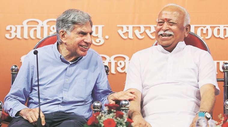 RSS chief Mohan Bhagwat, Ratan Tata share stage in Mumbai