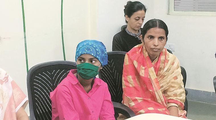 Apurva Sanade, 12, underwent bone marrow transplant. (Express photo)