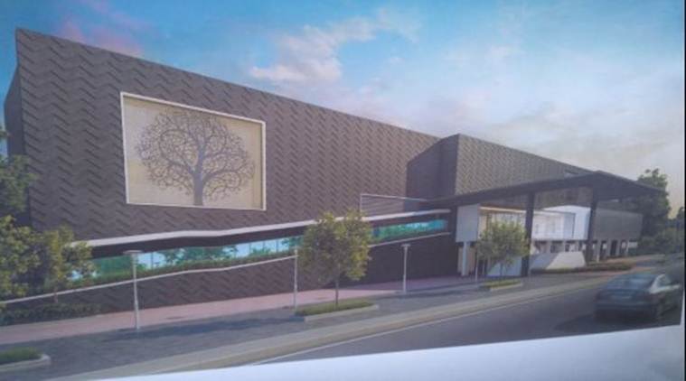 The model of the new Chhayapuri station in Vadodara. (Express photo)