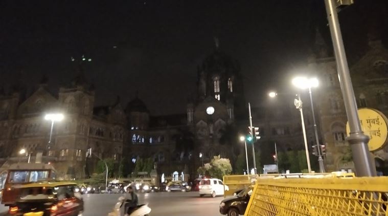 RARE SIGHT: CST lights off, possibly to mourn Atal Bihari Vajpayee's death. (Express Photo by Tanmay Patange)