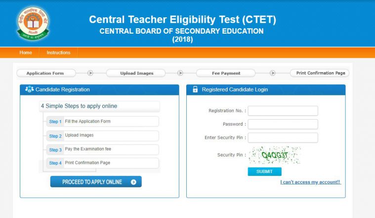 ctet.nic.in, CTET, CTET 2018, CTET 2018 fee payment