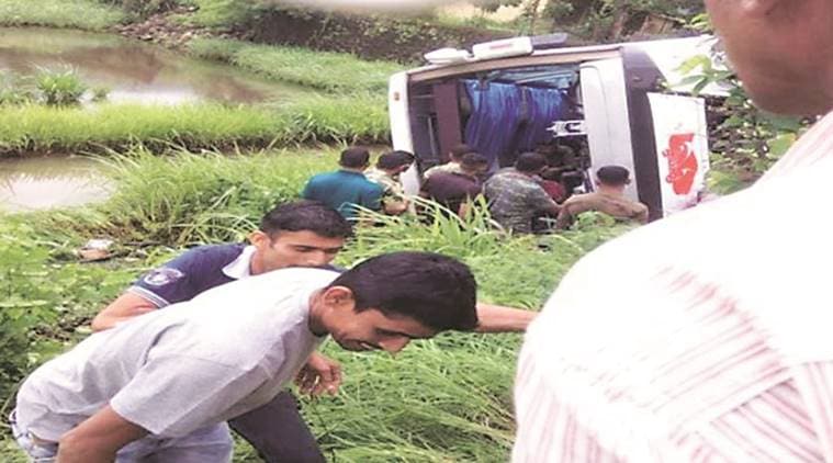 Dapoli again: Narrow escape for 31 passengers as ST bus overturns