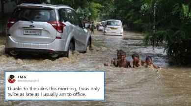 Delhi rains, Delhi rain tweets, delhi rain viral tweets, rain in delhi, delhi forecast. viral delhi memes, delhi rain memes, indian express, indian express news