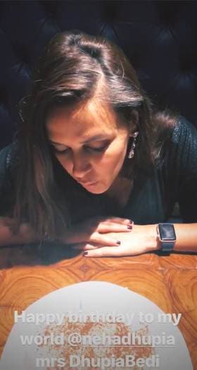 neha dhupia birthday dinner