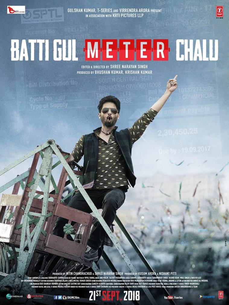 shahid kapoor in Batti Gul Meter Chalu poster