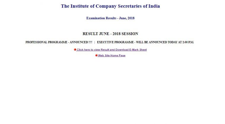 icsi, icsi cs result, icsi.edu, icsi professional result