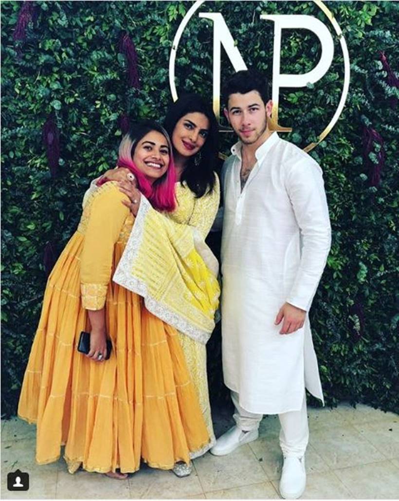 priyanka chopra with hairstylist priyanka borkar and nick jonas