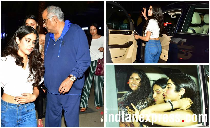 Janhvi Kapoor, Boney Kapoor, Khushi Kapoor, Anshula Kapoor